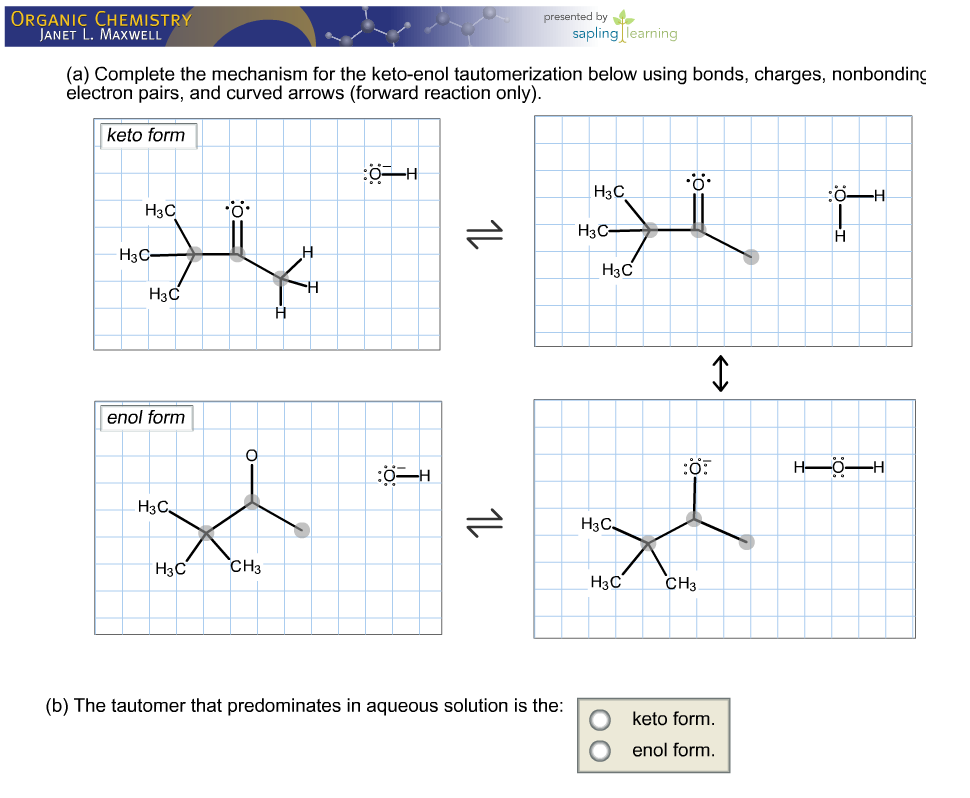 Solved: (a) Complete The Mechanism For The Keto-enol Tauto... | Chegg.com