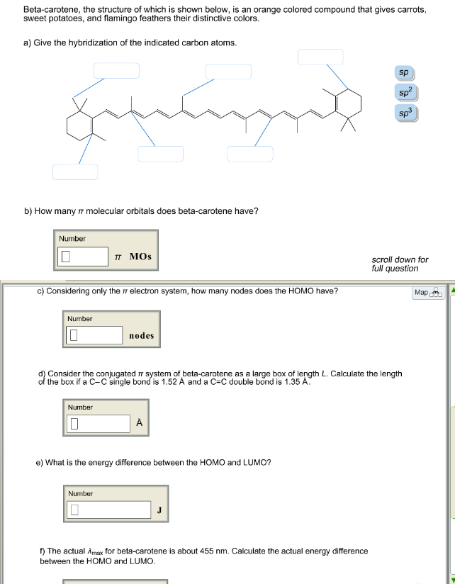 Solved Betacarotene, The Structure Of Which Is Shown Bel...