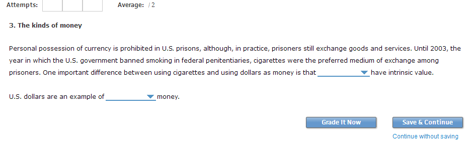Solved The kinds of money Personal possession of currency