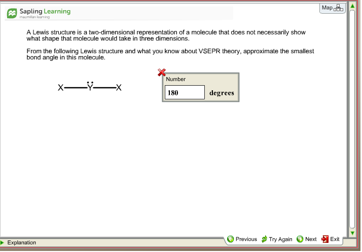 Question: Map Sapling Learning macmilan learning A Lewis structure is a two-dimensional representation of a...