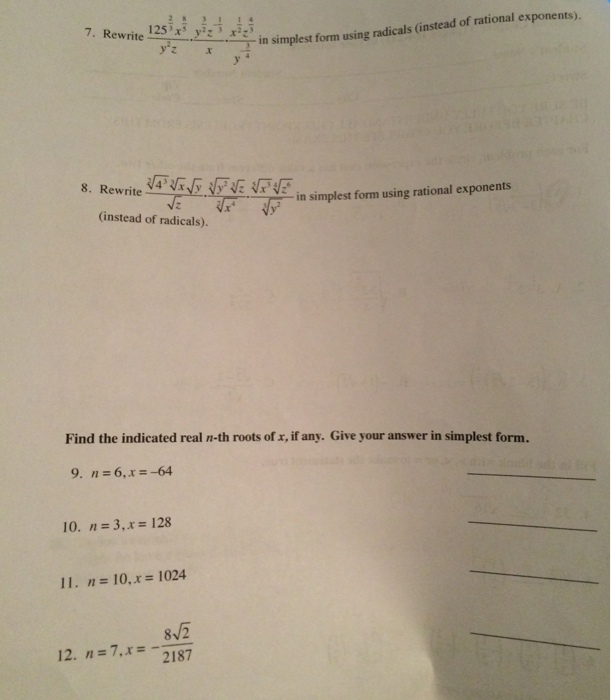 solved-7-rewrite-in-simplest-form-using-radicals-instea-chegg