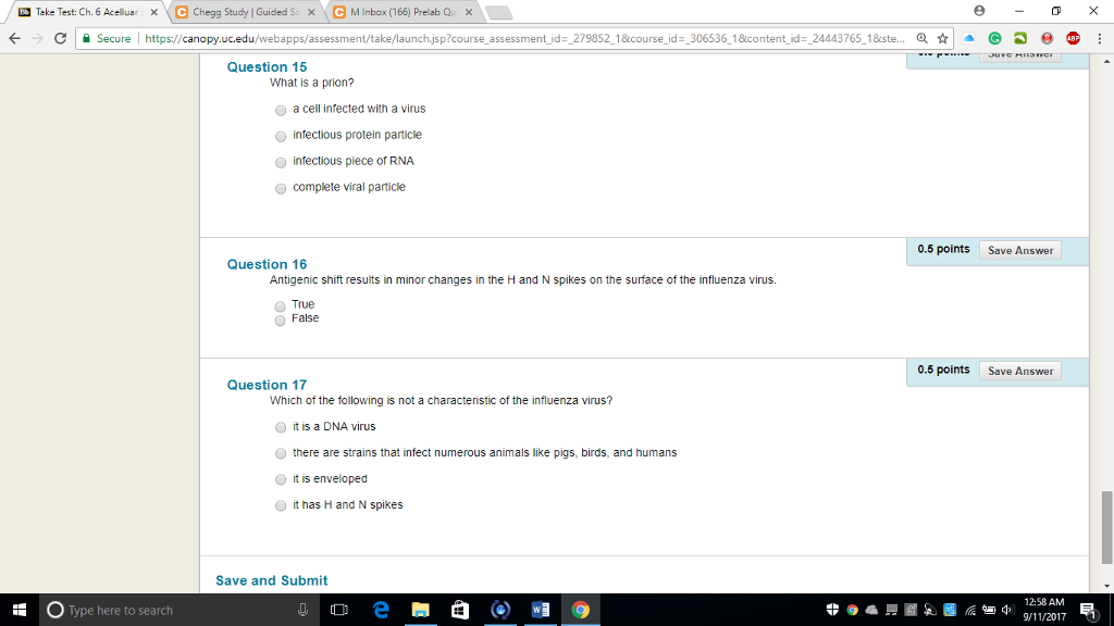Question: Take Test: Ch. 6 Acelar / e Chegg Study | Guided S/X / e M inbox (166) Prelab Q.x x C secure http...