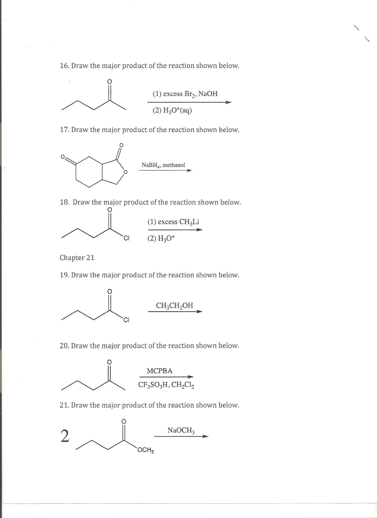 Solved 1 Predict The Major Products Of The Reaction Show 