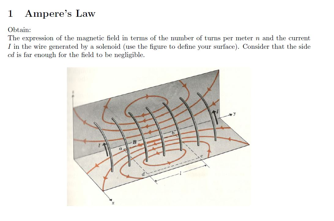 Solved Ampere's Law Obtain The Expression Of The