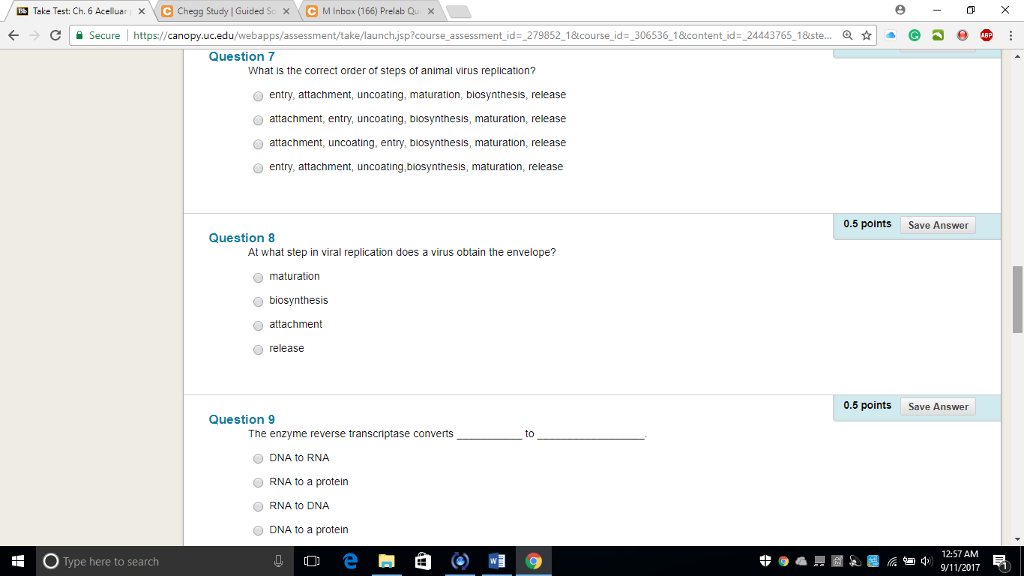 Question: / o X C Chegg Study Guided sex C M inbox (166) X Take Test: Ch. 6 Acel. Preliab Qu e-ox - CI Secu...
