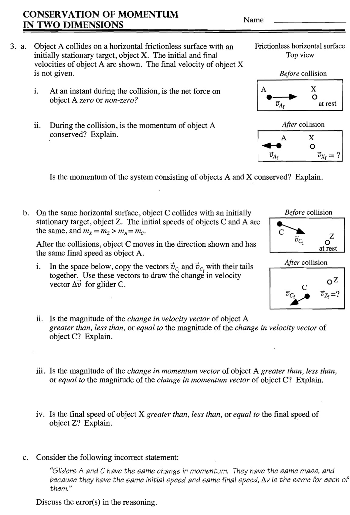 Newton's Laws \u0026 Momentum Worksheets - A Level Physics | Teaching Resources, image size:1153x1697