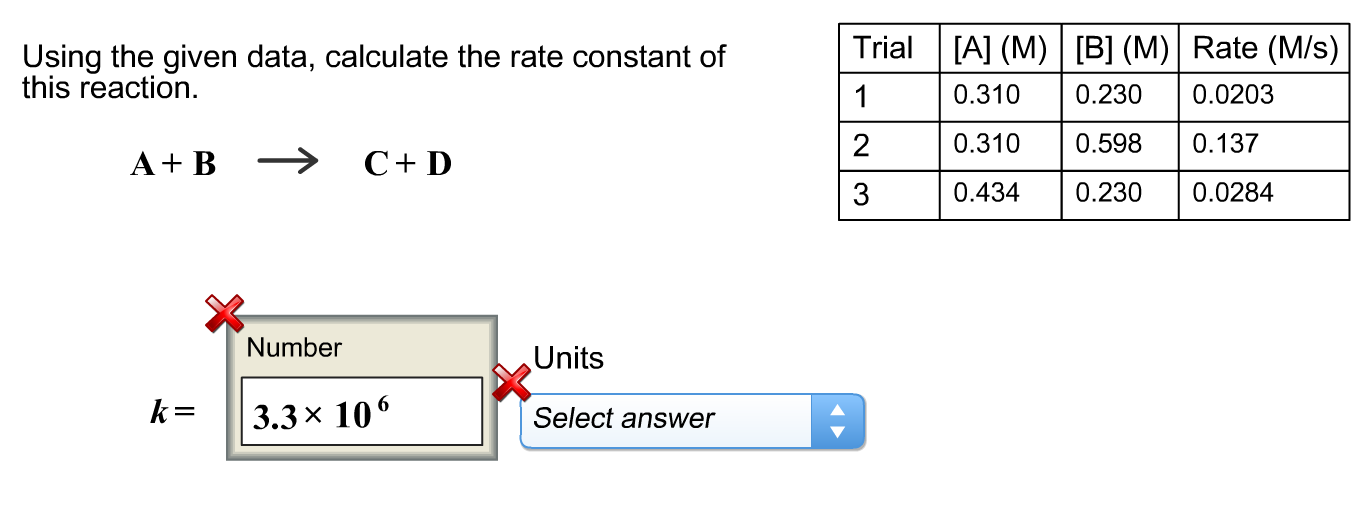 solved-using-the-given-data-calculate-the-rate-constant-chegg