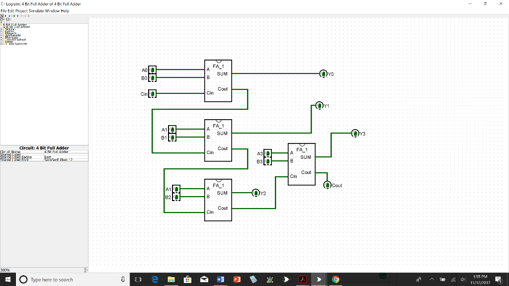 Solved design a 4-Bit Full adder with overflow detect. I | Chegg.com