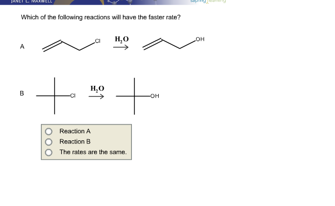 Solved Which Of The Following Reactions Will Have The Fas Chegg