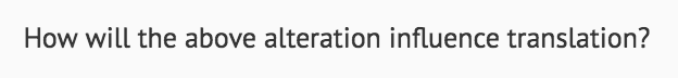 Question: The following DNA sequence occurs near the middle of the coding region of a gene. There is a G to...