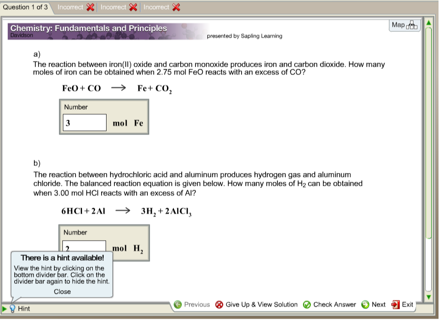 Solved A. The Reaction Between Iron(II) Oxide And Carbon