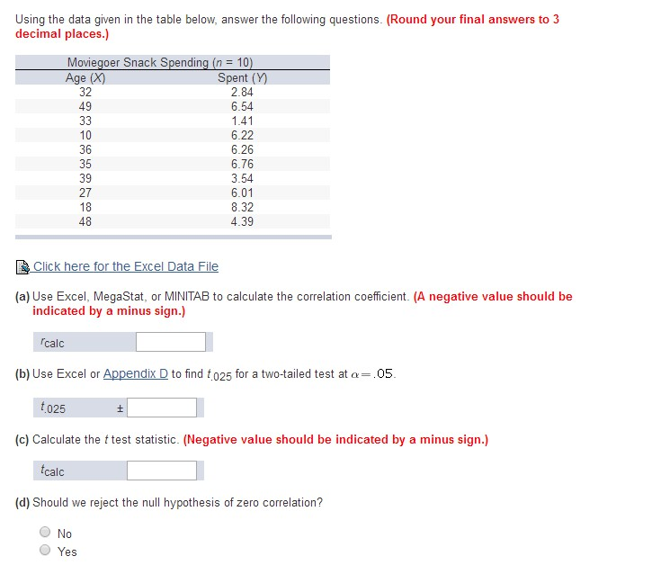 table statistics .025 f In The Answer Th Data The Below, Using Given Solved: Table