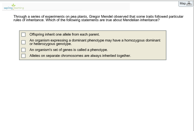 Question: Map pling Through a series of experiments on pea plants, Gregor Mendel observed that some traits ...