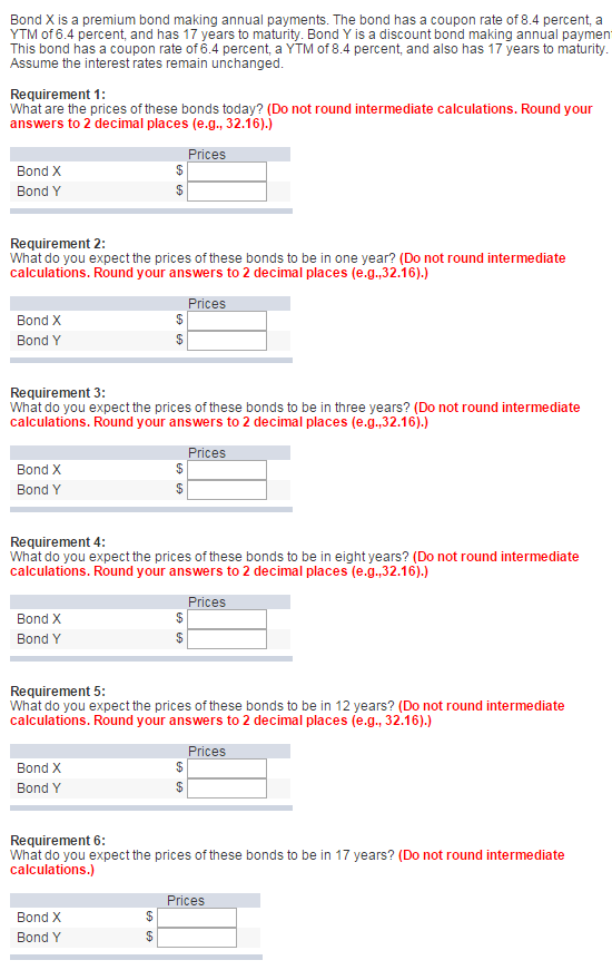 Solved Bond X Is A Premium Bond Making Annual Payments. T...