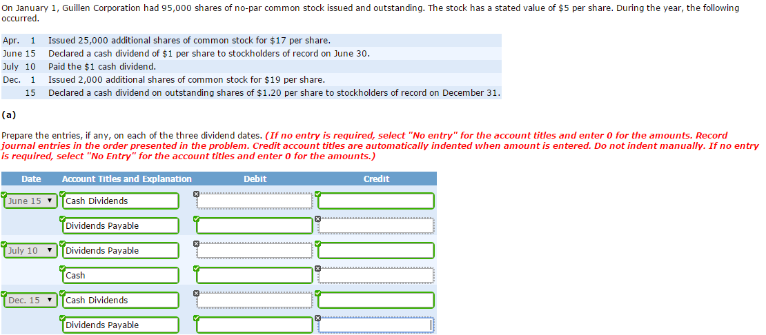 Stock options and outstanding shares