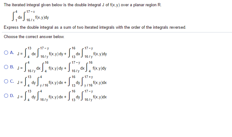 Solved: The Iterated Integral Given Below Is The Double In... | Chegg.com