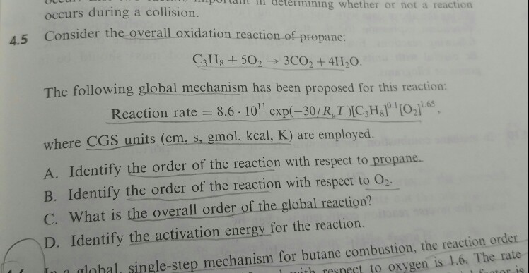 Question: Poitat determining whether or not a reaction occurs during a collision. Consider the overall oxid...