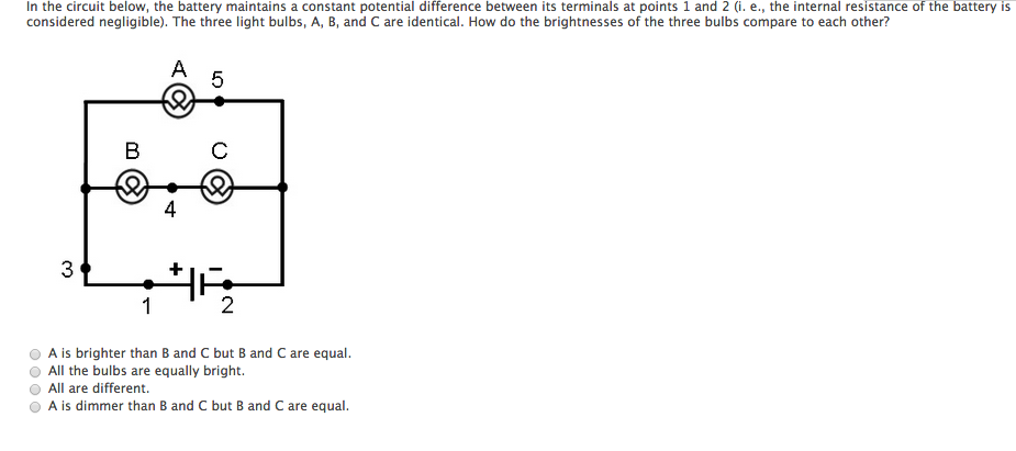 Solved In the circuit below, the battery maintains a | Chegg.com