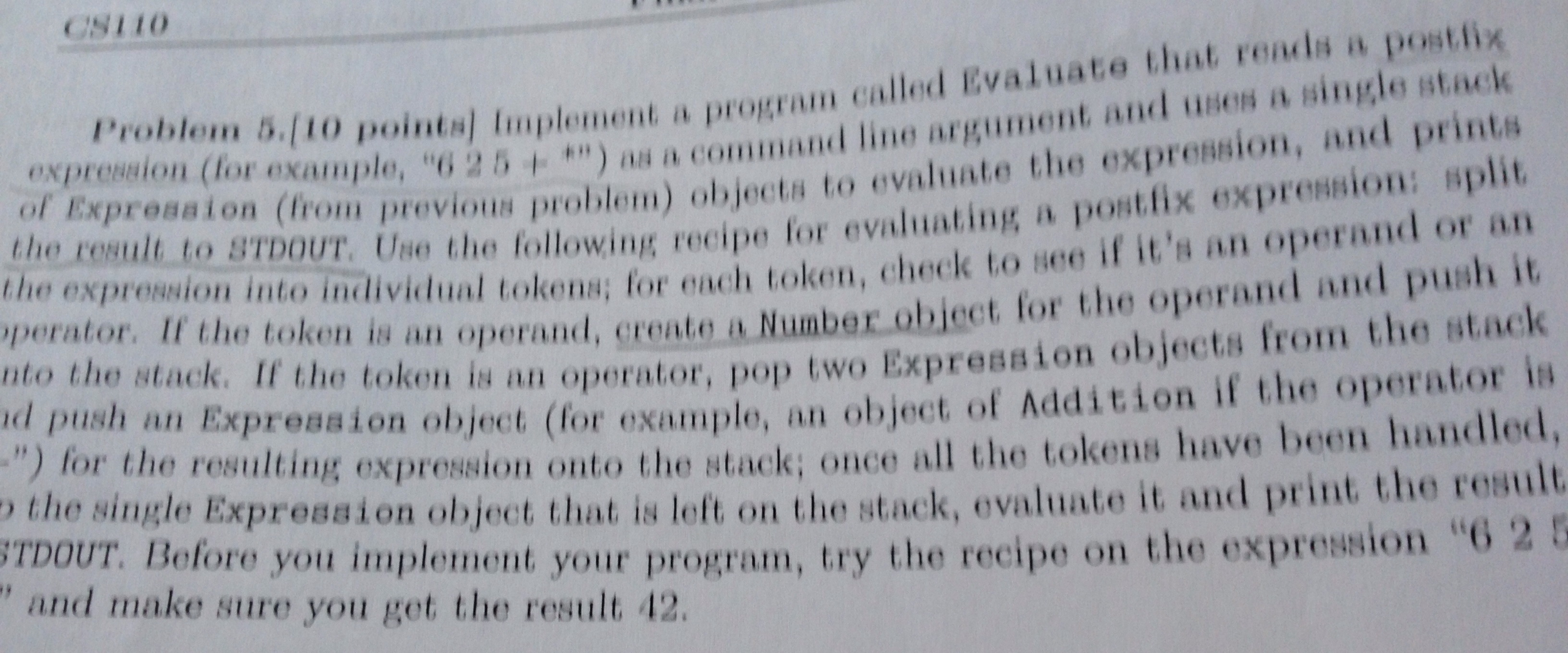 Evaluate an expression homework help