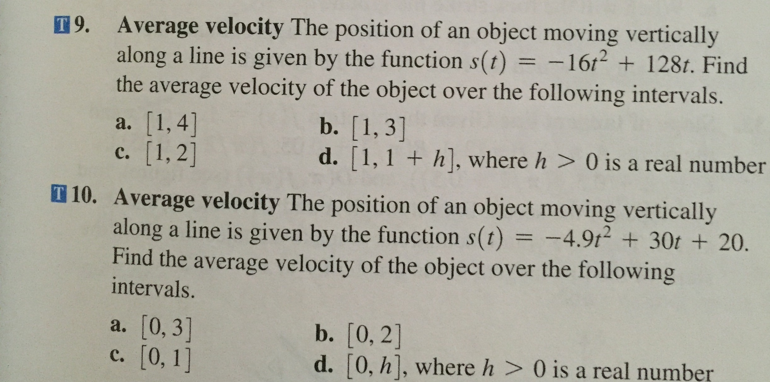 Solved Average velocity The position of an object moving | Chegg.com