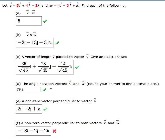 Solved: Let V = 5?i? + 4?j? ? 2k And W = 4?i? ? 3?j? + K.  | Chegg.com