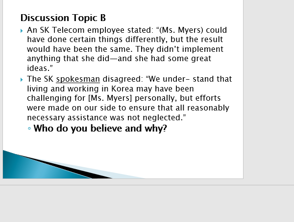 Solved Discussion Topic A Compare and contrast Ms. Myers | Chegg.com