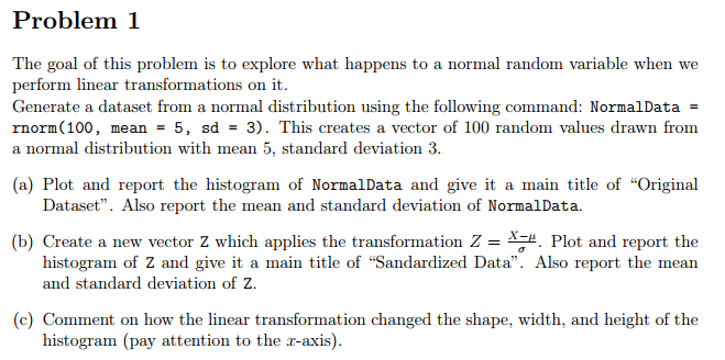 Question: Please using R to solve this problem