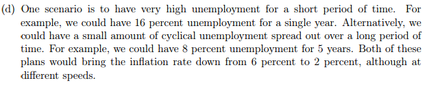 Question: Phillips Curve and Okun's Law -- completed but need helpunderstanding part D.This is from my co...