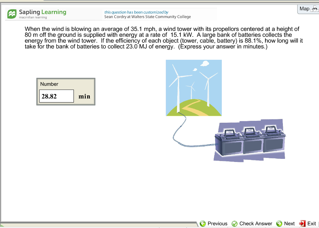 Question: Map f Sapling Learning macmillan learning this question has been customized by Sean Cordry at Wal...