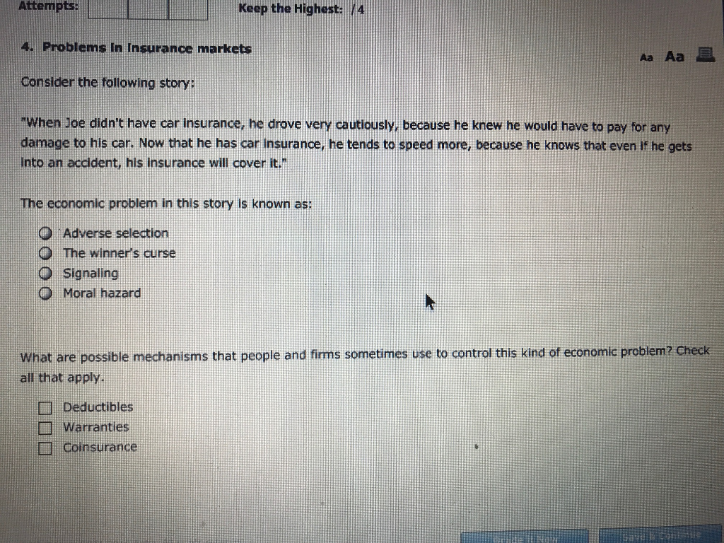 Solved Consider The Following Story "When Joe Didn�t Hav