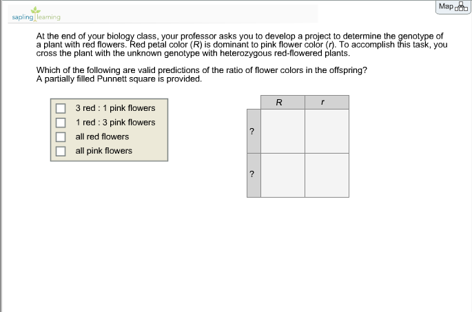 Question: Map dOb pling At the end of your biology class, your professor asks you to develop a project to d...