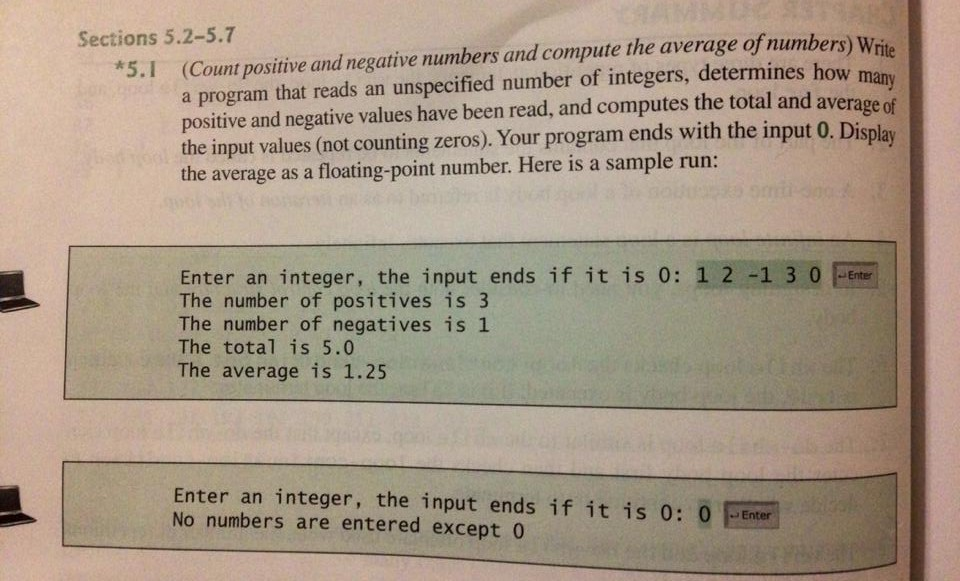 Solved: Sections 5.2-5.7 *5.1 (Count Positive And Negative... | Chegg.com