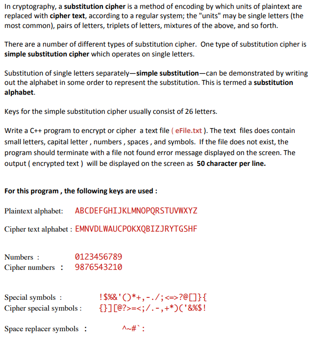 Solved In cryptography, a substitution cipher is a method of 