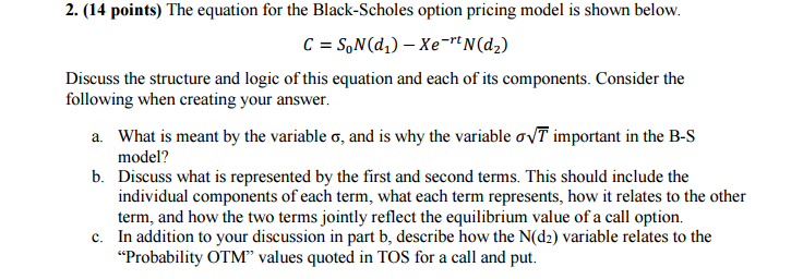 option pricing model