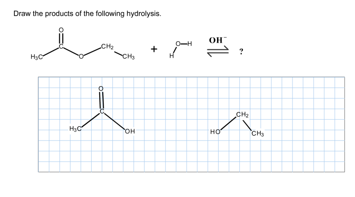 Solved Draw The Products Of The Following Hydrolysis
