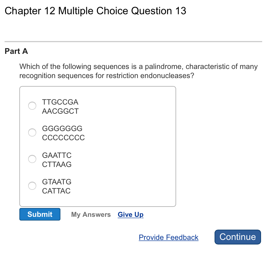 Question: Chapter 11 MCAT Prep Question 2 Part A The genetic code has many important characteristics. For e...
