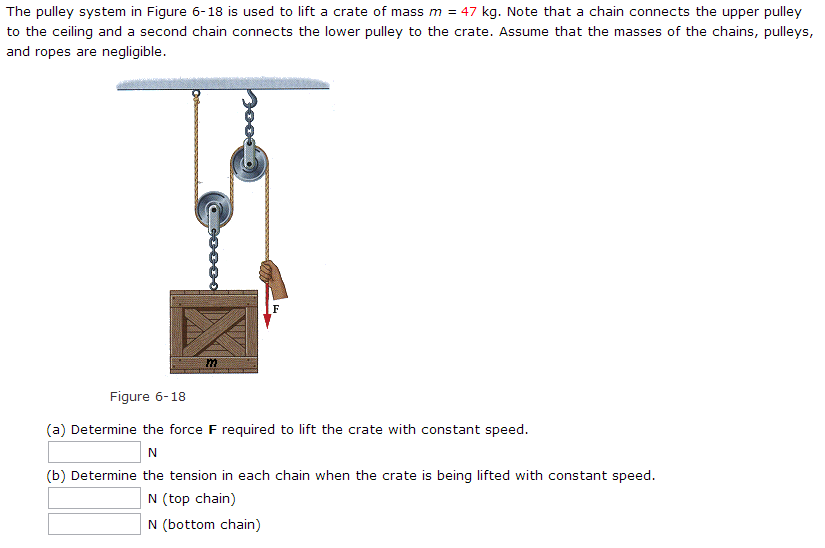 Solved The Pulley System In Figure 618 Is Used To Lift A...