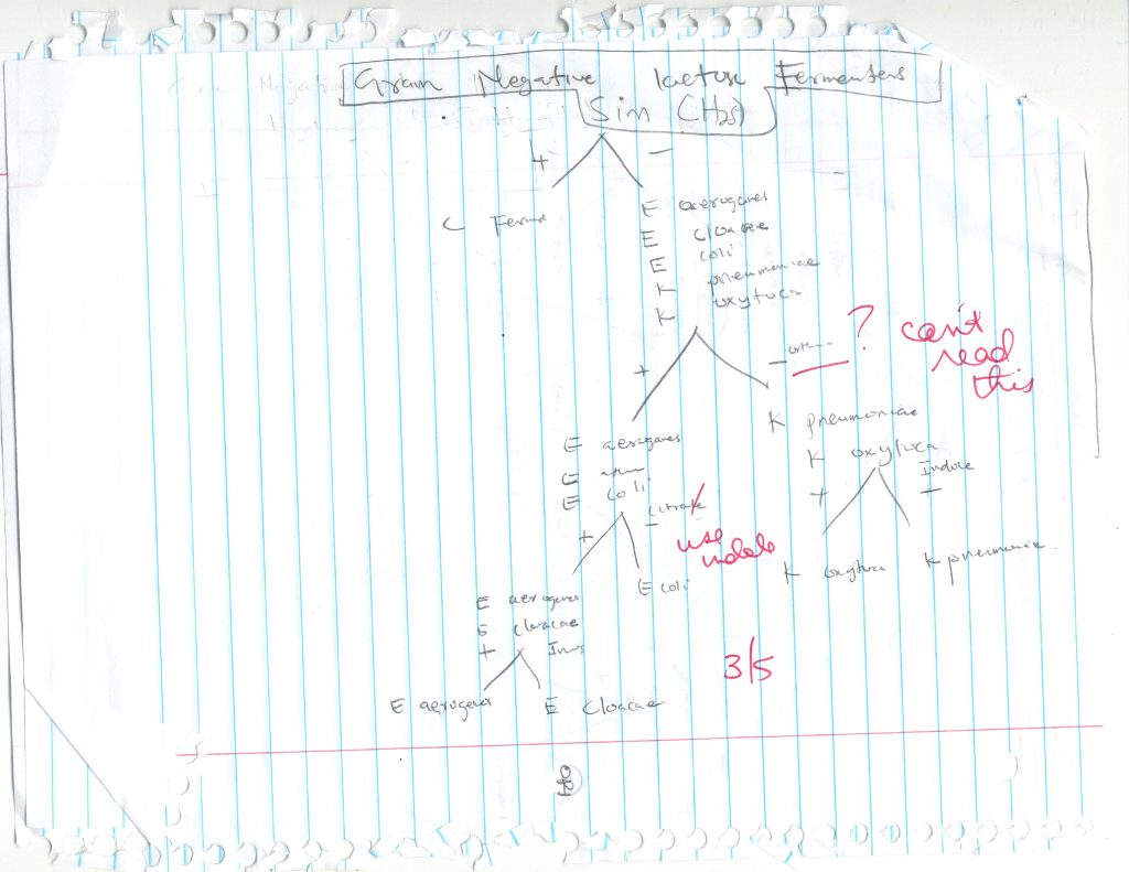 Question: Please i only need help with the *Gram negative LactoseFermenters* i missed two points (got 3/5)...