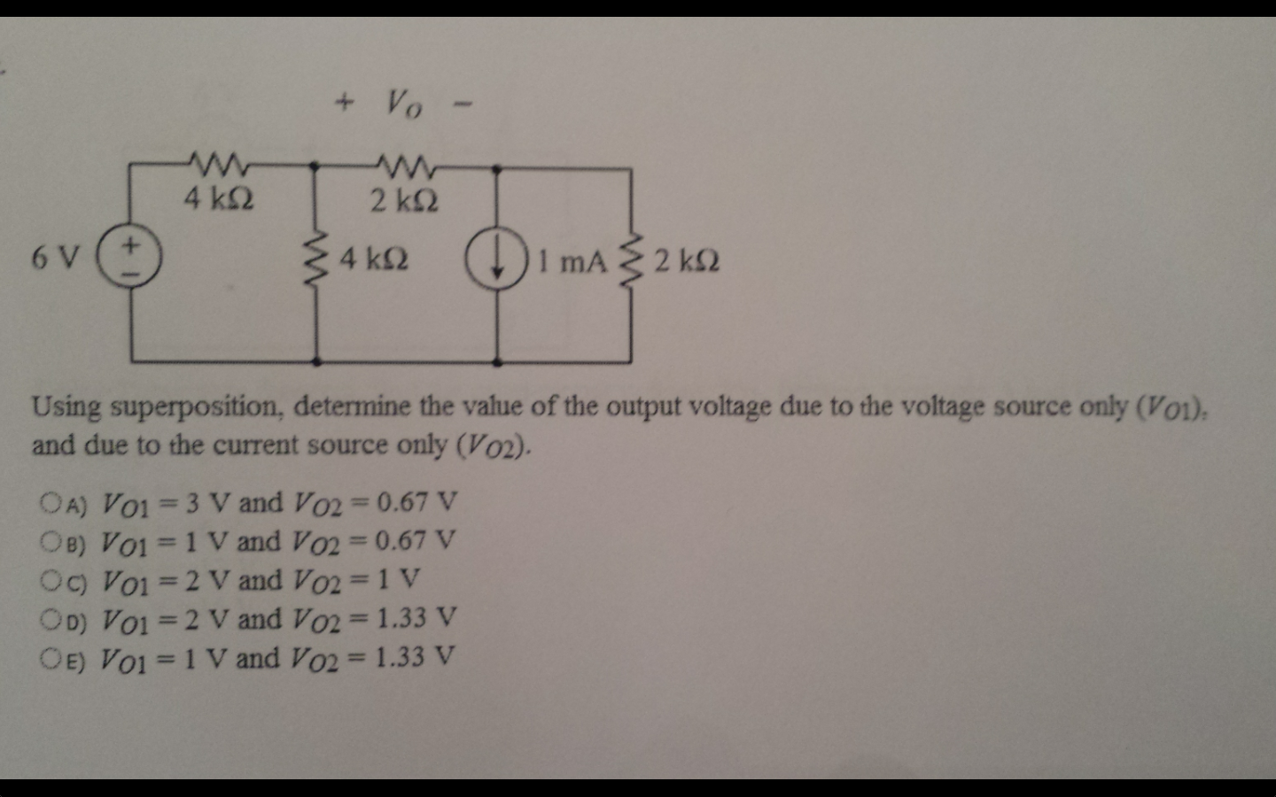 Solved Using Thevenin's Theorem, Find The Opencircuit Vo...