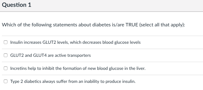 Which of the Following Statements is True of Diabetes