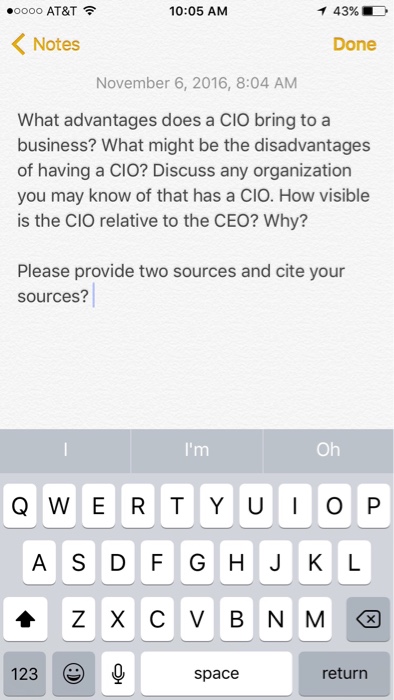Question: What advantages does a ClO bring to a business? What might be the disadvantages of having a ClO? ...
