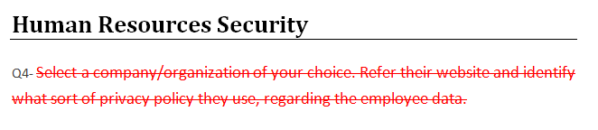 Human Resources Security Q4- Seleet 144