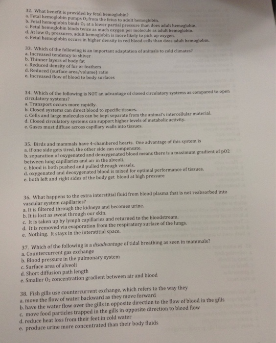 Question: What benefits is provided by fetal hemoglobin Fetal hemoglobin pumps O_2 from the fetus abult hem...