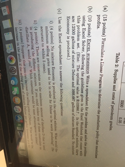 Question: How can put it in Xl solver I need to understanding thesteps