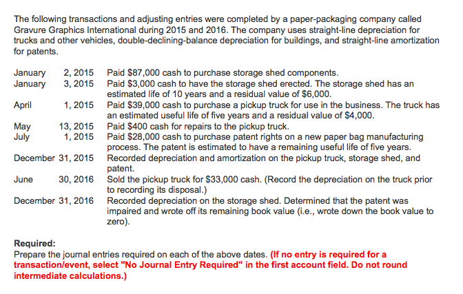 Solved The following transactions and adjusting entries were 