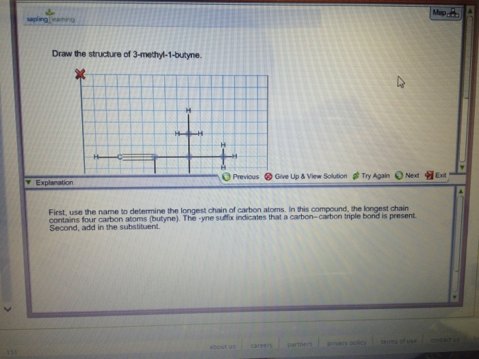 Solved Sapling Leaming Draw The Structure Of 3methyl1b...