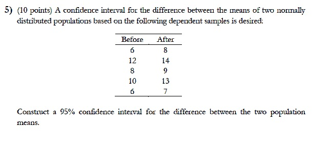 confidence interval calculator for two dependent samples
