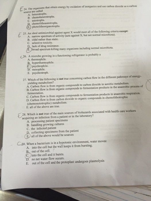 Question: The organisms that obtain energy by oxidation of inorganics and u*c carbon dioxide as a carbon so...