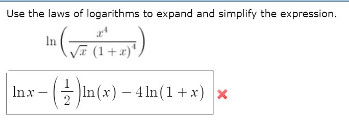 solved-use-the-laws-of-logarithms-to-expand-and-simplify-chegg