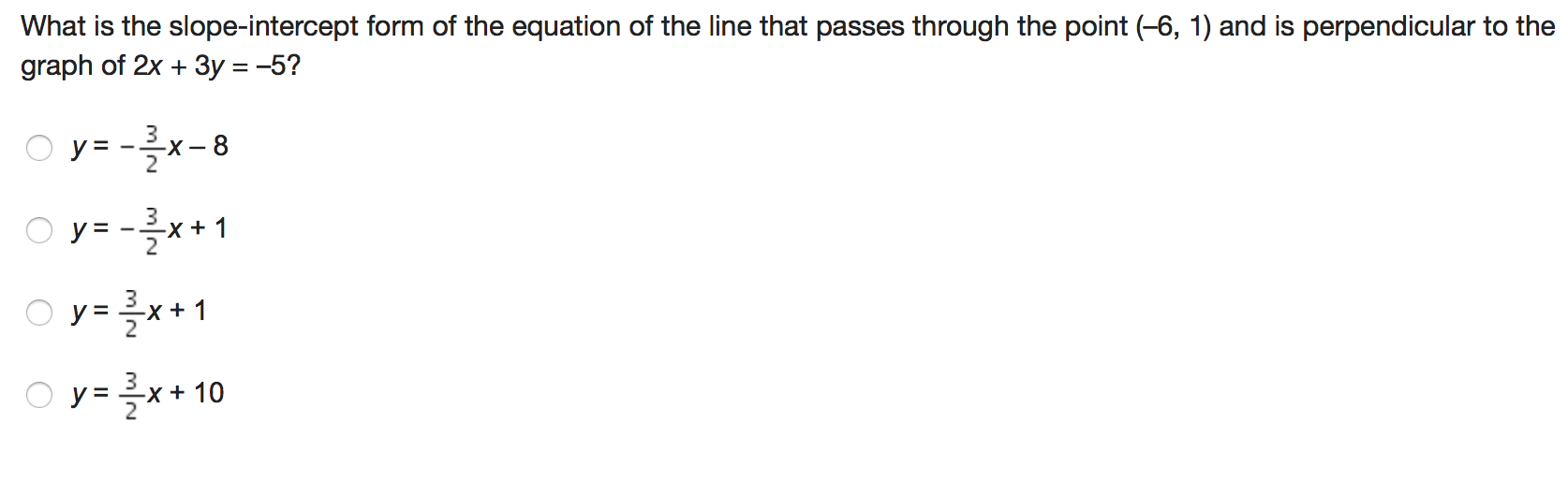 solved what is the slope intercept form of the equation o what is slope intercept form